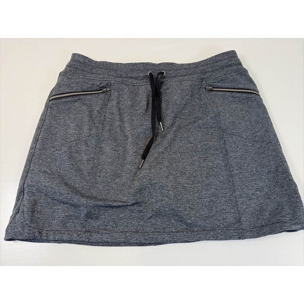 Tangerine Womens Athletic Activewear Skort Drawstring Zip Pocket XL